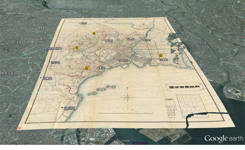 1892年の東京の地図